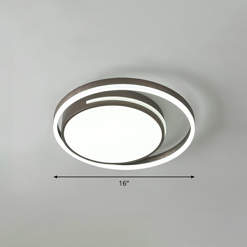 Nordic LED Flush Mount Lamp in White for Modern Corridors