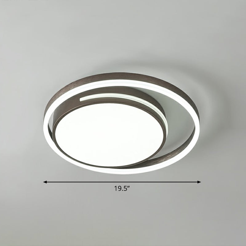 Nordic LED Flush Mount Lamp in White for Modern Corridors