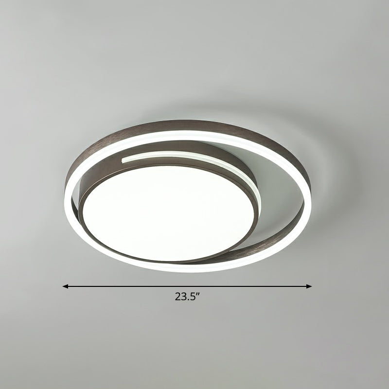 Nordic LED Flush Mount Lamp in White for Modern Corridors