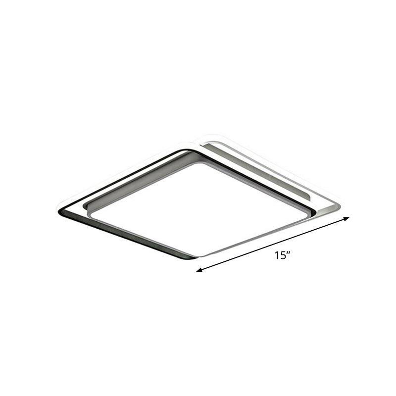 Nordic Geometric LED Flush Mount Ceiling Light with Acrylic Shade for Bedroom