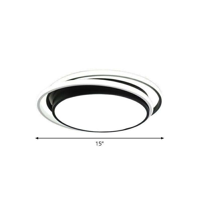 Nordic Geometric LED Flush Mount Ceiling Light with Acrylic Shade for Bedroom