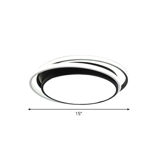 Nordic Geometric LED Flush Mount Ceiling Light with Acrylic Shade for Bedroom