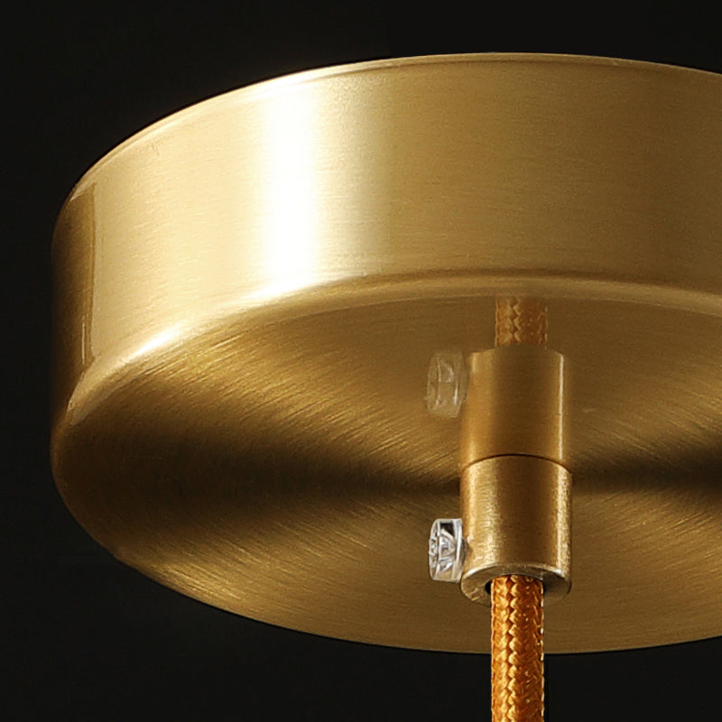 Minimalist Golden Crystal Ball LED Suspension Light for Bedroom - Beveled K9 Crystal Hanging Lamp