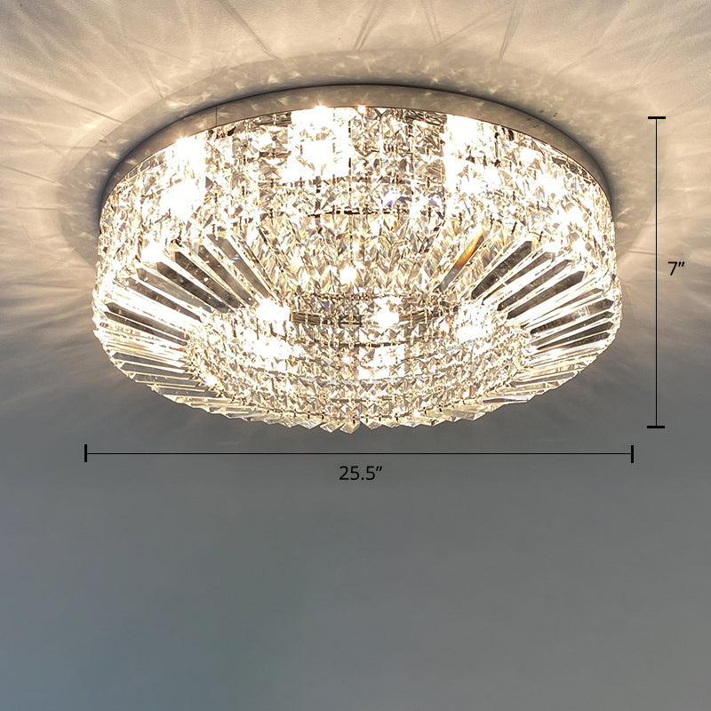 Crystal Loop Shaped Ceiling Light - Simple Style Flush Mount Fixture for Bedroom