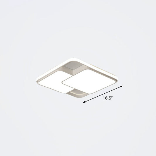 Nordic Acrylic LED Flush-Mount Ceiling Light for Bedrooms - Overlapping Style