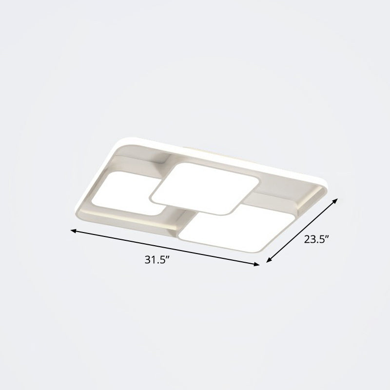 Nordic Acrylic LED Flush-Mount Ceiling Light for Bedrooms - Overlapping Style