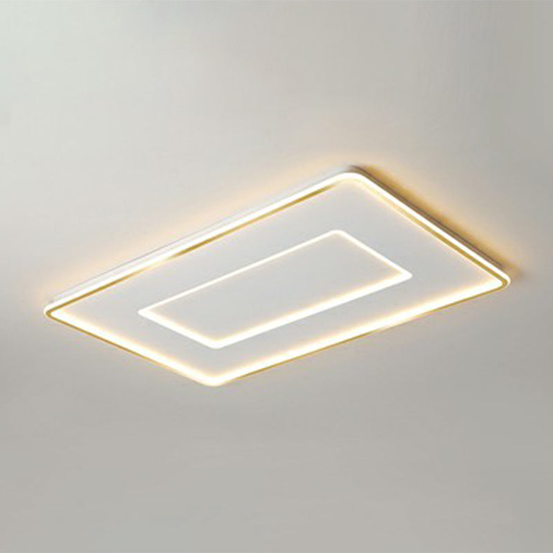 Ultra Thin Acrylic Flush Mount Ceiling Light - Simplicity White LED Lamp for Bedroom