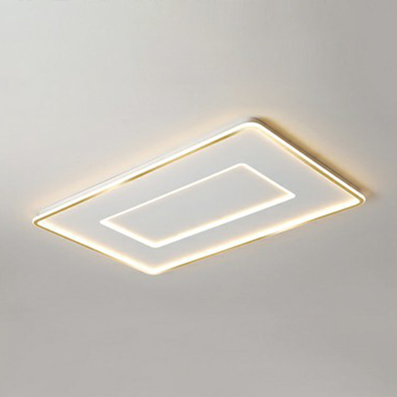 Ultra Thin Acrylic Flush Mount Ceiling Light - Simplicity White LED Lamp for Bedroom