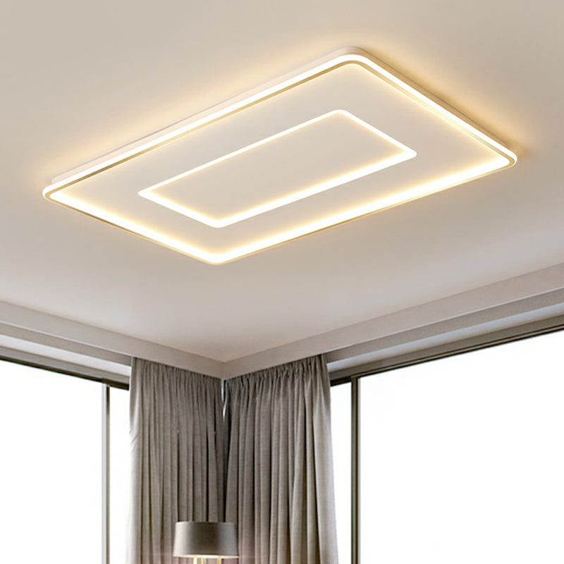Ultra Thin Acrylic Flush Mount Ceiling Light - Simplicity White LED Lamp for Bedroom
