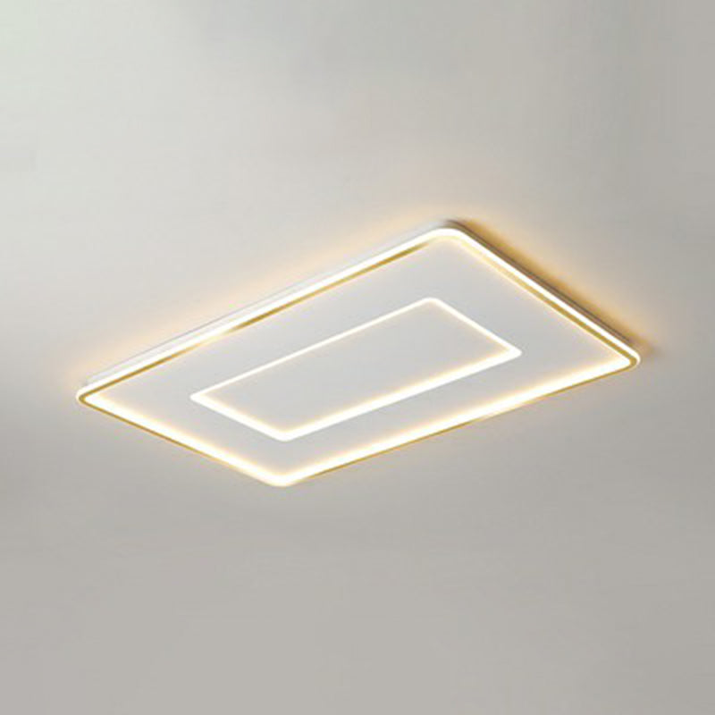 Ultra Thin Acrylic Flush Mount Ceiling Light - Simplicity White LED Lamp for Bedroom
