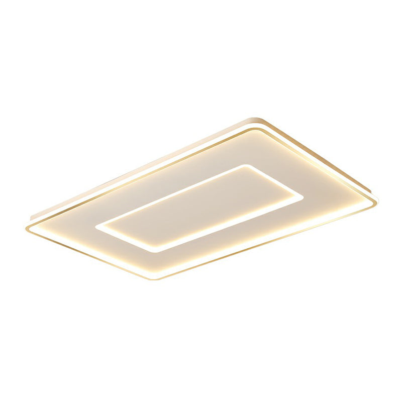 Ultra Thin Acrylic Flush Mount Ceiling Light - Simplicity White LED Lamp for Bedroom