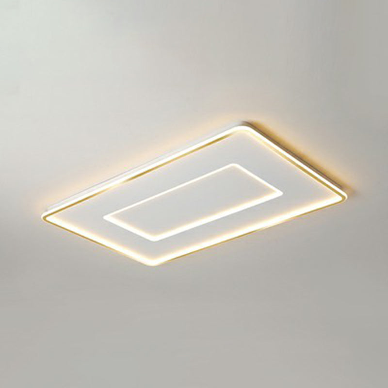 Ultra Thin Acrylic Flush Mount Ceiling Light - Simplicity White LED Lamp for Bedroom