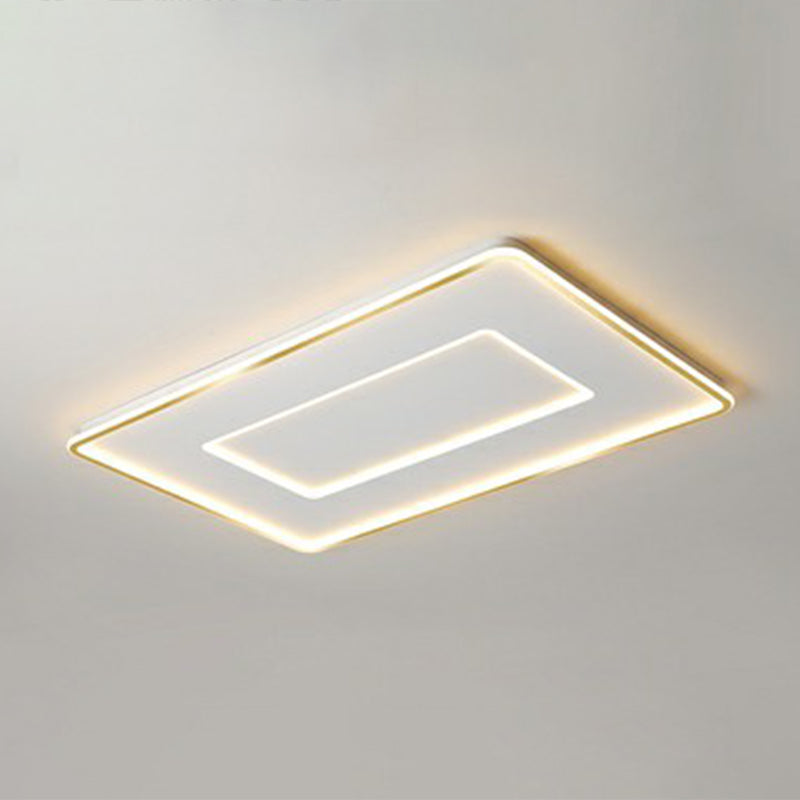 Ultra Thin Acrylic Flush Mount Ceiling Light - Simplicity White LED Lamp for Bedroom