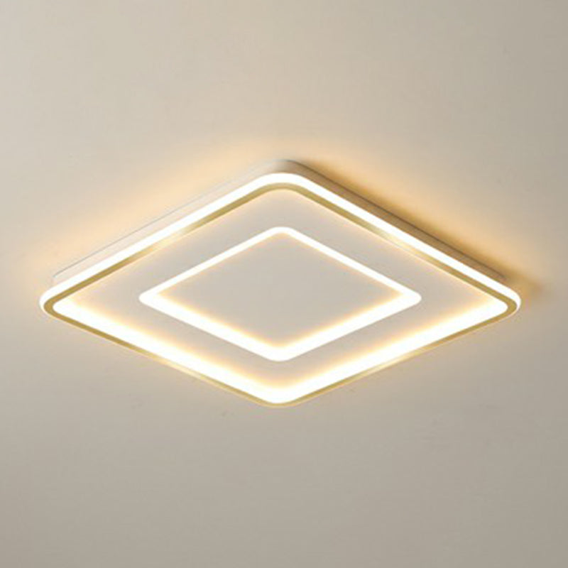 Ultra Thin Acrylic Flush Mount Ceiling Light - Simplicity White LED Lamp for Bedroom