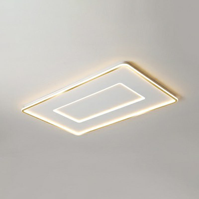 Ultra Thin Acrylic Flush Mount Ceiling Light - Simplicity White LED Lamp for Bedroom