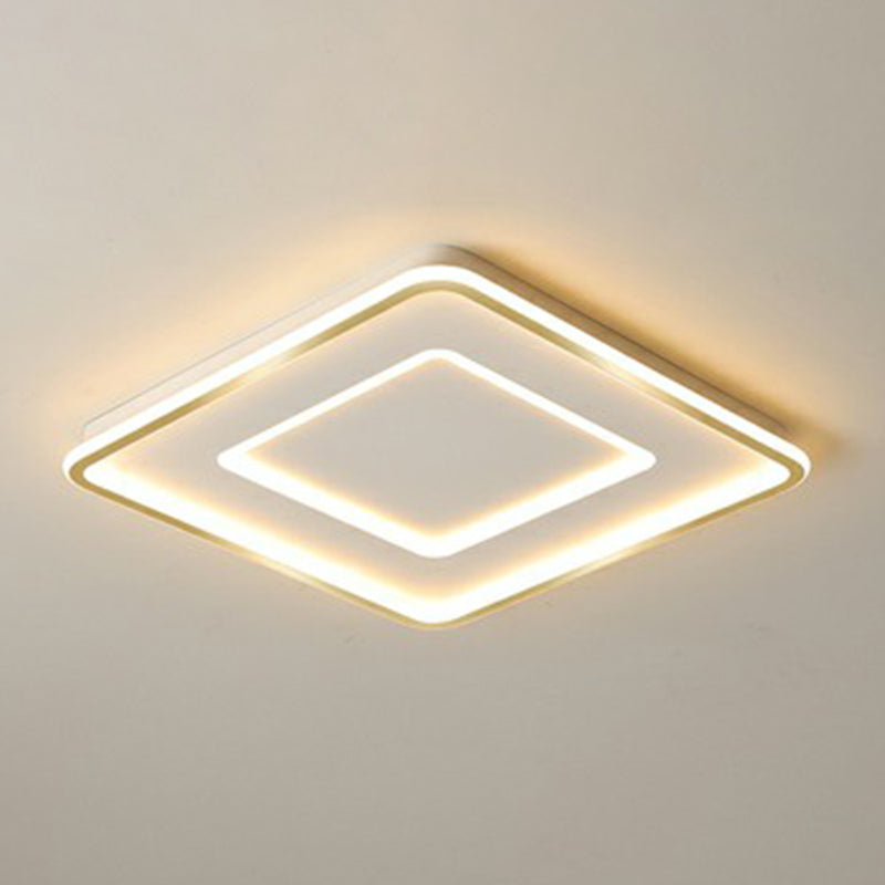 Ultra Thin Acrylic Flush Mount Ceiling Light - Simplicity White LED Lamp for Bedroom
