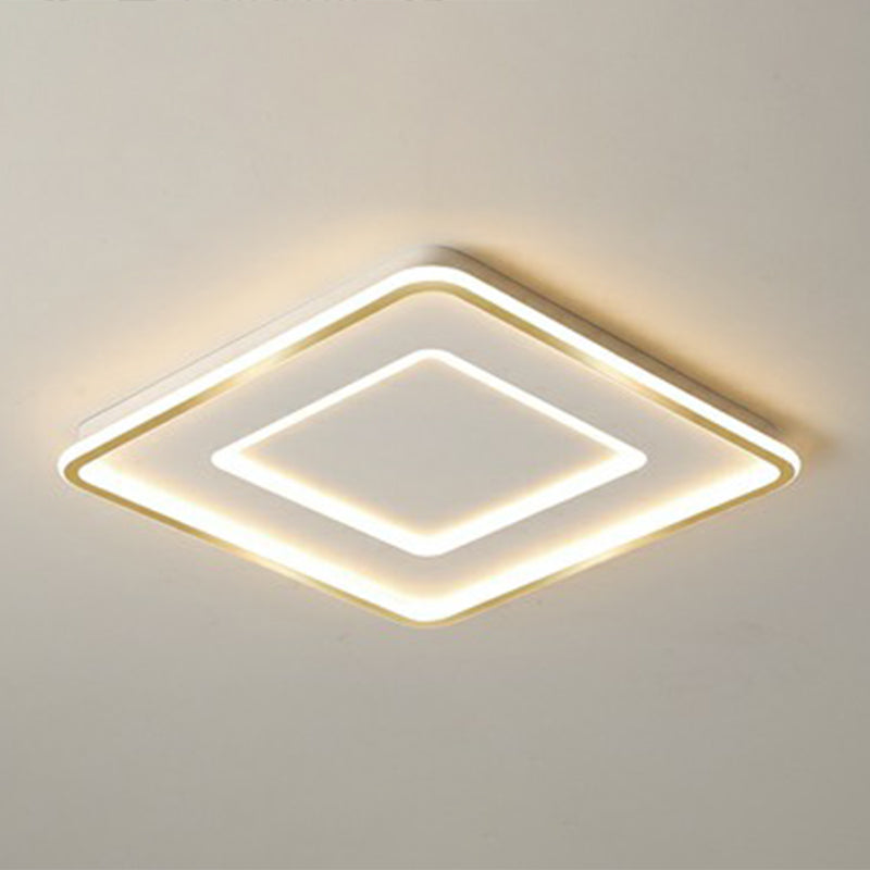 Ultra Thin Acrylic Flush Mount Ceiling Light - Simplicity White LED Lamp for Bedroom