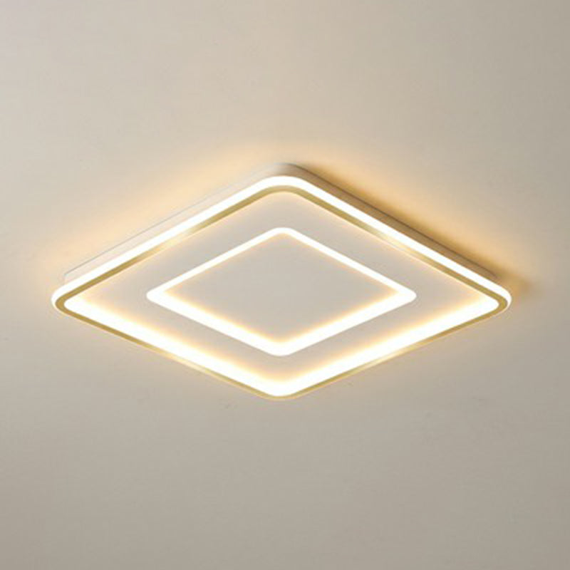 Ultra Thin Acrylic Flush Mount Ceiling Light - Simplicity White LED Lamp for Bedroom