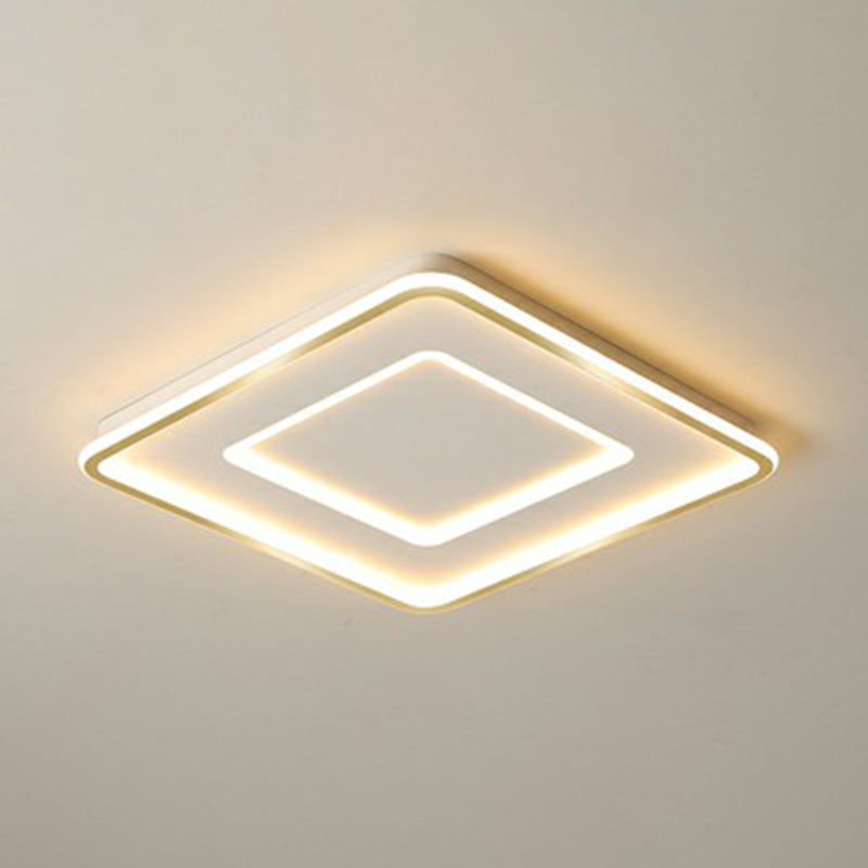 Ultra Thin Acrylic Flush Mount Ceiling Light - Simplicity White LED Lamp for Bedroom