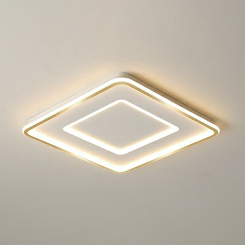 Ultra Thin Acrylic Flush Mount Ceiling Light - Simplicity White LED Lamp for Bedroom