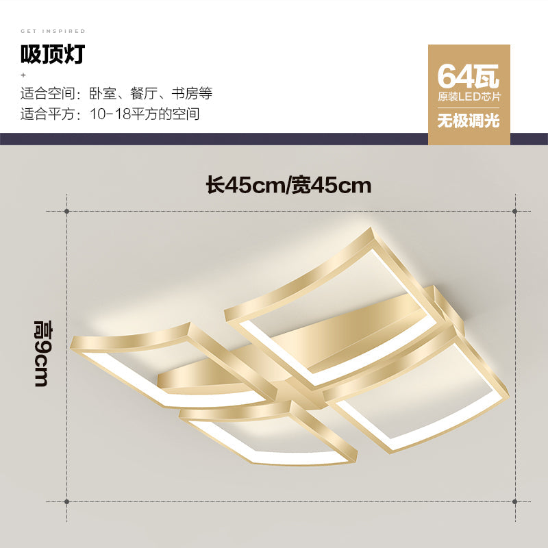 Sleek Curved Frame Flush Mount LED Ceiling Light for Modern Living Spaces