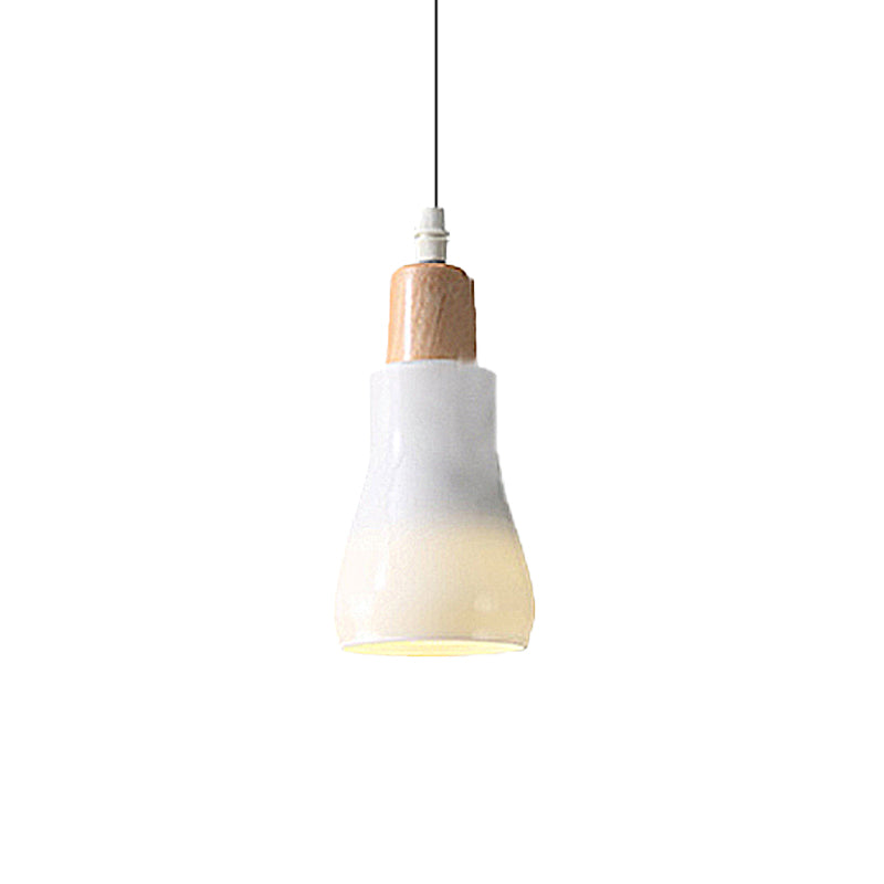 Lampe à suspension moderne en verre – Design bol, cône ou soucoupe blanc/noir – Plafonnier LED en lumière blanche/chaude