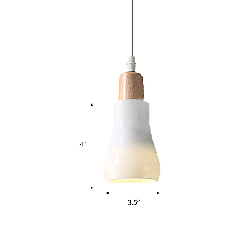 Lampe à suspension moderne en verre – Design bol, cône ou soucoupe blanc/noir – Plafonnier LED en lumière blanche/chaude