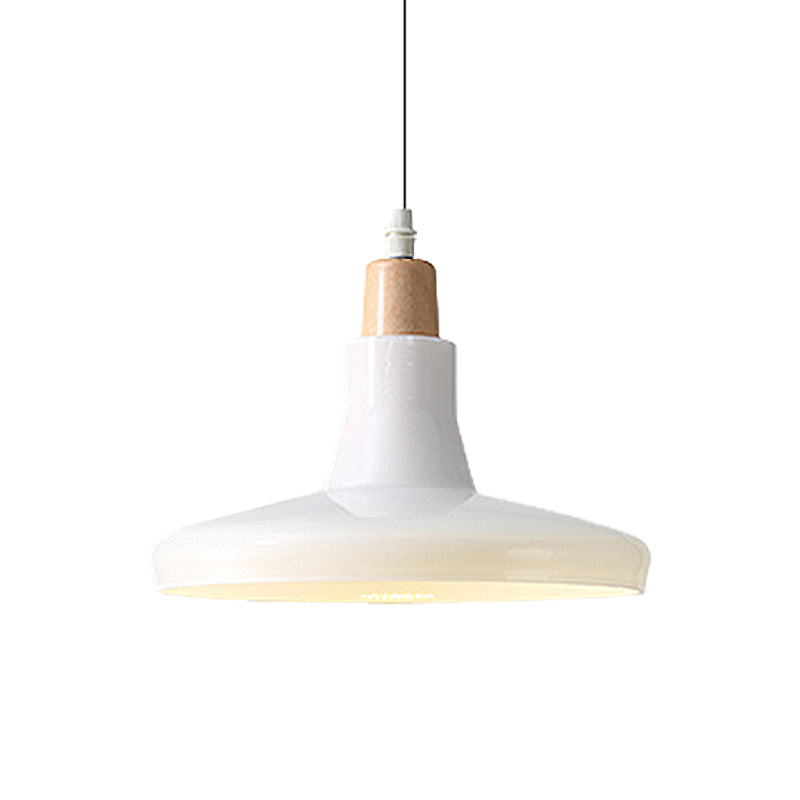Lampe à suspension moderne en verre – Design bol, cône ou soucoupe blanc/noir – Plafonnier LED en lumière blanche/chaude