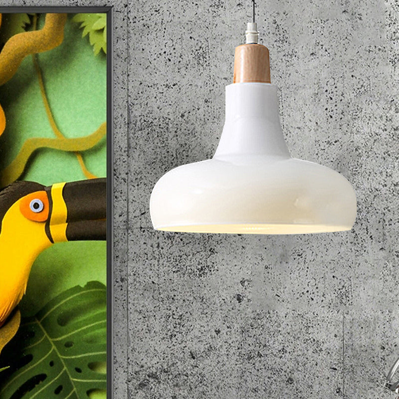 Lampe à suspension moderne en verre – Design bol, cône ou soucoupe blanc/noir – Plafonnier LED en lumière blanche/chaude