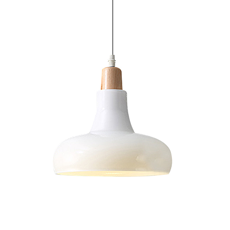 Lampe à suspension moderne en verre – Design bol, cône ou soucoupe blanc/noir – Plafonnier LED en lumière blanche/chaude