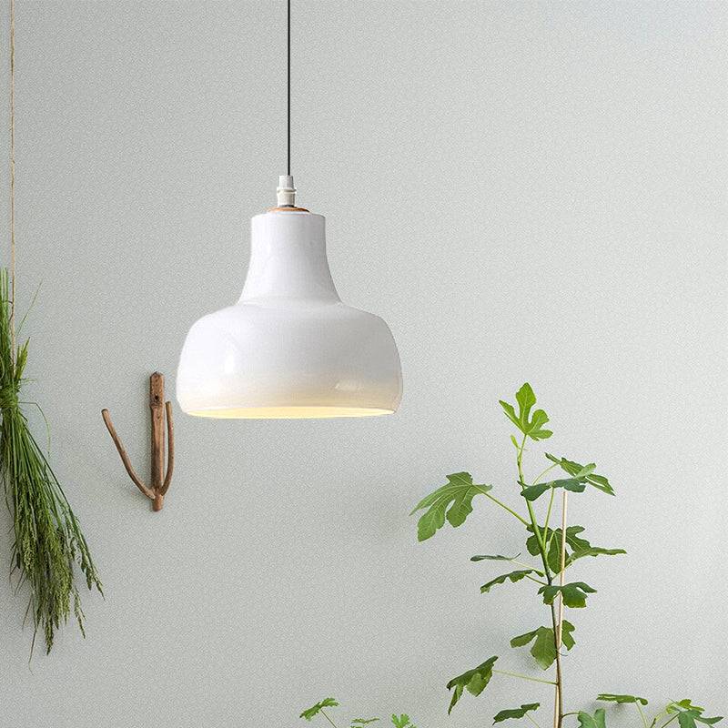Lampe à suspension moderne en verre – Design bol, cône ou soucoupe blanc/noir – Plafonnier LED en lumière blanche/chaude