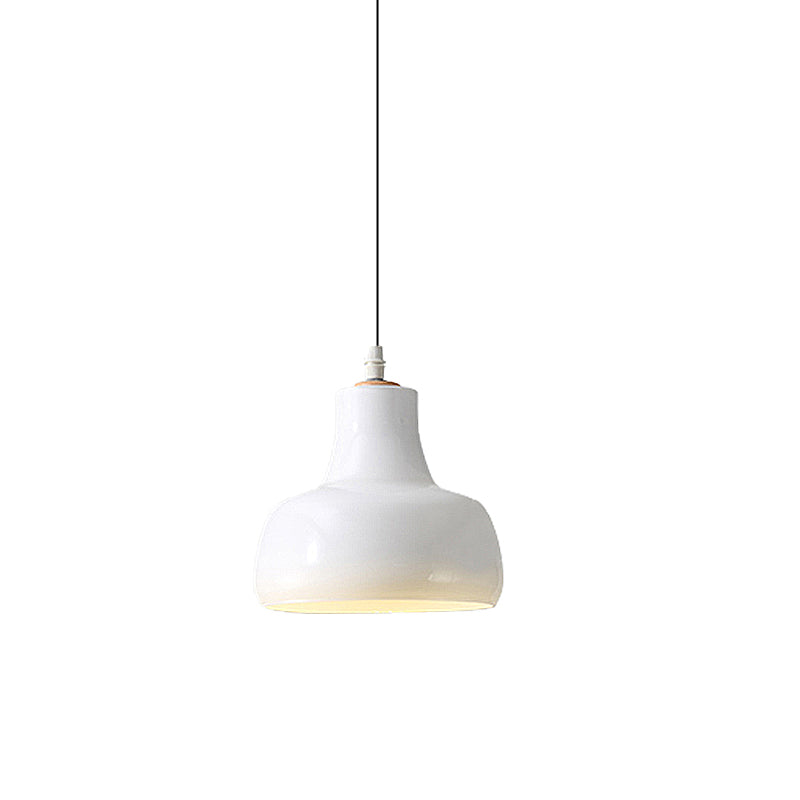 Lampe à suspension moderne en verre – Design bol, cône ou soucoupe blanc/noir – Plafonnier LED en lumière blanche/chaude