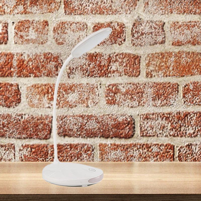 Modern Pink/White Led Folding Desk Lamp With Usb Charging - Perfect For Reading White