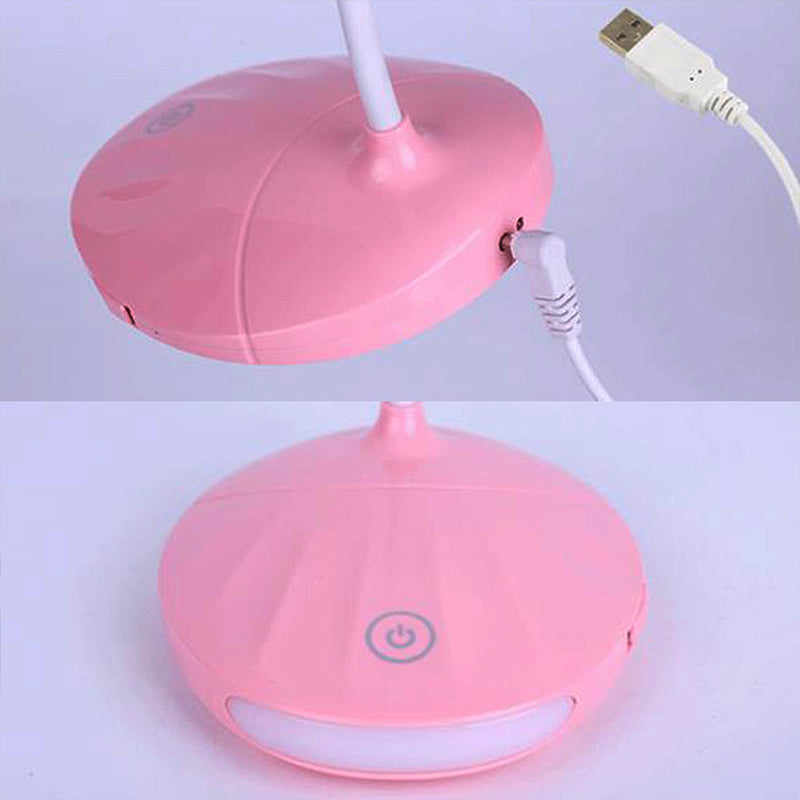 Modern Pink/White Led Folding Desk Lamp With Usb Charging - Perfect For Reading