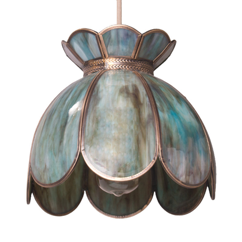 Traditionary Pewter Dome Pendant Light With 1 Bulb For Living Room - 9.5/10.5 Wide