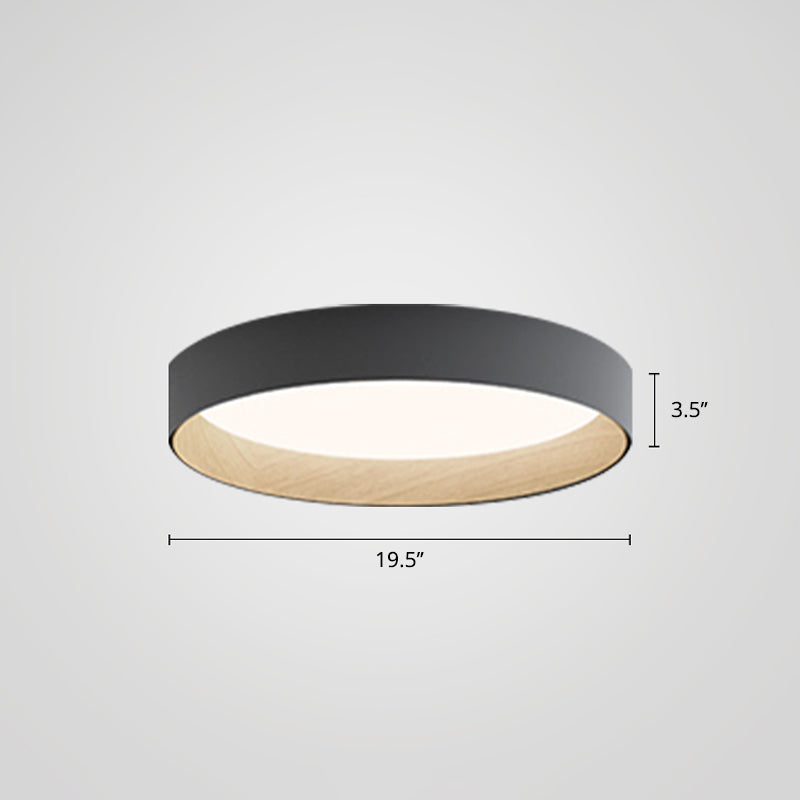 Nordic Led Ceiling Flush Mount Lamp With Acrylic Diffuser For Kitchen Grey / 19.5 Third Gear