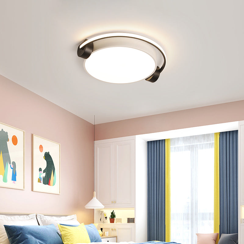 Nordic Acrylic Ceiling Lamp with Headphone Design for Dorm Room