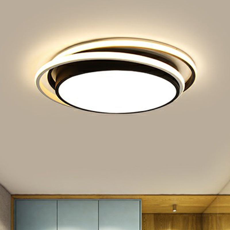 Modern Acrylic LED Flush Mount Ceiling Light Fixture for Bedrooms