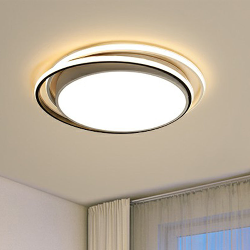 Modern Acrylic LED Flush Mount Ceiling Light Fixture for Bedrooms