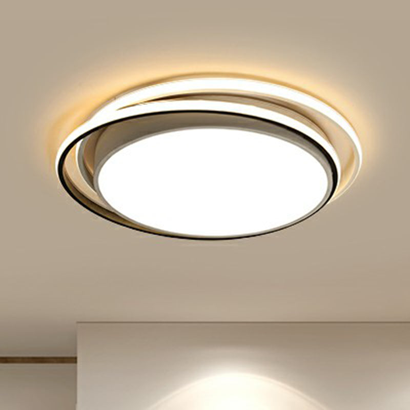 Modern Acrylic Led Flush Mount Ceiling Light Fixture For Bedrooms White / 15 Remote Control Stepless