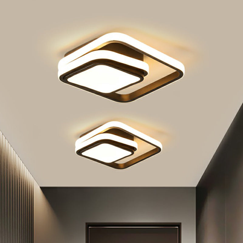 Geometric Ceiling Flush Mount Nordic Metal Foyer LED Light - Small Size