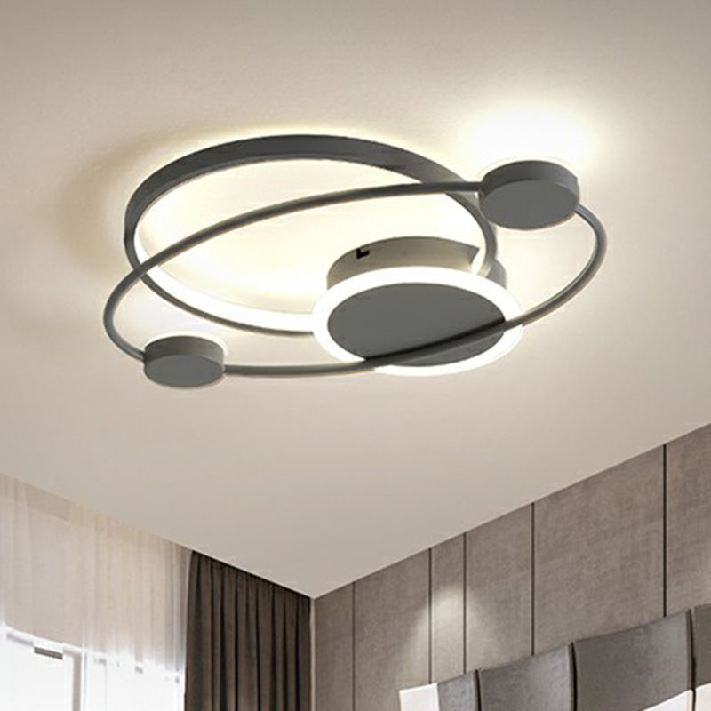 Orbit Acrylic LED Ceiling Light - Simple Flush Mount for Bedroom
