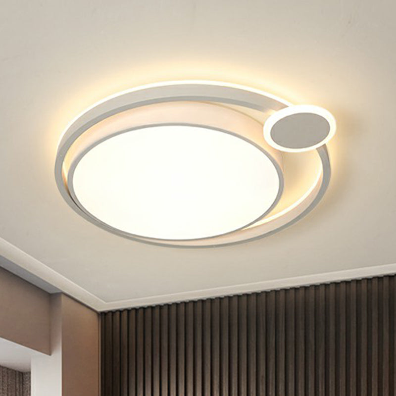 Orbit Acrylic LED Ceiling Light - Simple Flush Mount for Bedroom