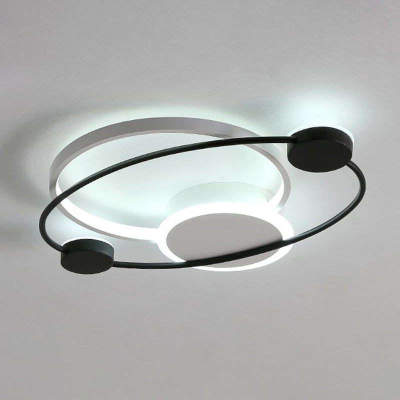 Orbit Acrylic LED Ceiling Light - Simple Flush Mount for Bedroom