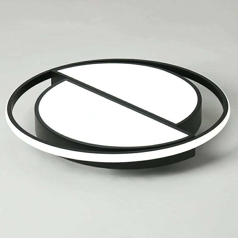 Minimalist Black LED Acrylic Flush Ceiling Lamp - Stylish Flushmount for Living Room