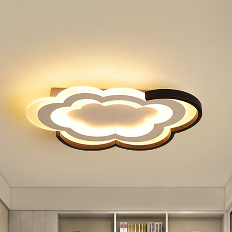 Cloud Kindergarten LED Flushmount Light with Eye-Caring Acrylic Cover