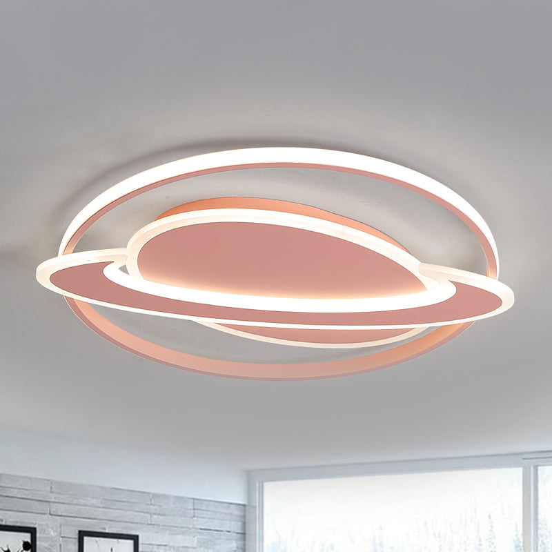 Contemporary Planet Ceiling Light: Stylish Acrylic Flush Mount for Bedrooms