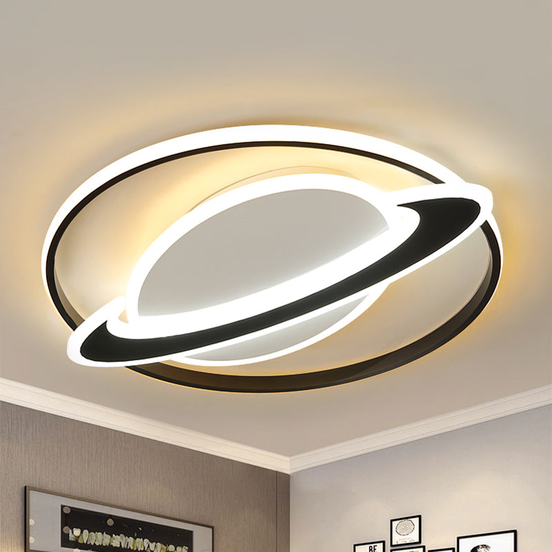 Contemporary Planet Ceiling Light: Stylish Acrylic Flush Mount for Bedrooms