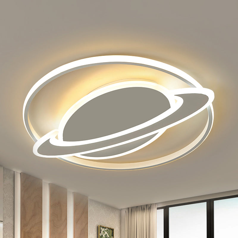 Contemporary Planet Ceiling Light: Stylish Acrylic Flush Mount for Bedrooms