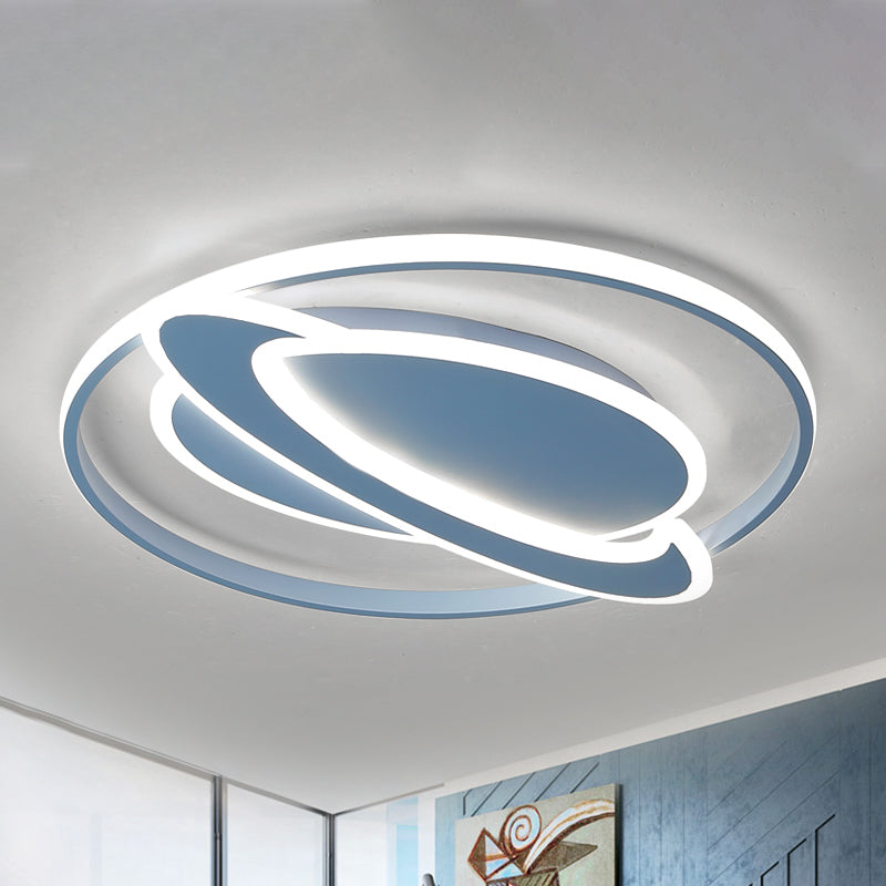 Contemporary Planet Ceiling Light: Stylish Acrylic Flush Mount for Bedrooms